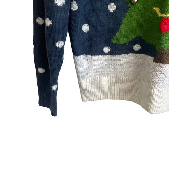 DIVIDED Christmas Women Sweater S Crew Neck Long Sleeve‎ Jingle Bell Novelty - Picture 4 of 8